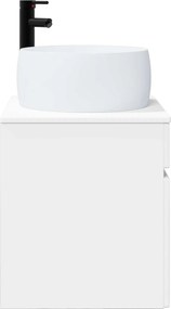 vidaXL Επιτοίχιος νιπτήρας βανίλιας Λευκό 49 x 44,5 x 66 εκ