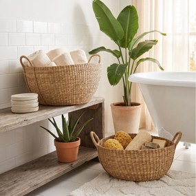 ΨΆΘΙΝΑ &amp; ΥΦΑΣΜΆΤΙΝΑ ΚΑΛΆΘΙΑ BASKETSET ROUND SEAGRASS S2 VM1000030