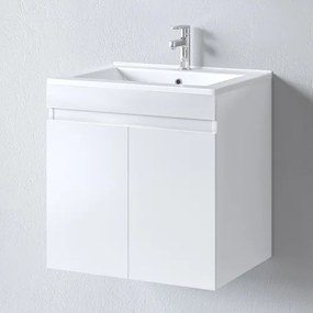 Πάγκος OMEGA WHITE 65 S3BOM065GLN 62x44x57cm, Νιπτήρας 65×45cm S3BOM065GLN