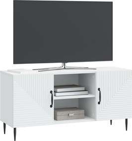 vidaXL Ντουλάπι TV Λευκό 102 x 34,5 x 50 εκ. Επεξεργασμένο Ξύλο