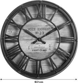 Ρολόι τοίχου Robin pakoworld αντικέ μπρονζέ pp Φ21x5εκ