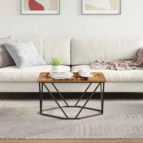 vidaXL Τραπεζάκι σαλονιού Παλιό Ξύλο 80 x 80 x 45 cm