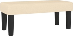 vidaXL Κρεβάτι Boxspring με Στρώμα Κρεμ 120x200 εκ. Υφασμάτινο