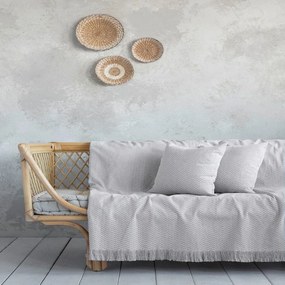 Ριχτάρι Wavy Grey Nima Three-Seater 180x300cm Βαμβάκι-Πολυέστερ