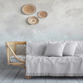 Ριχτάρι Wavy Grey Nima Three-Seater 180x300cm Cotton-Polyester