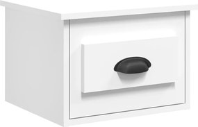 vidaXL Κομοδίνο Επιτοίχιο Λευκό 41,5 x 36 x 28 εκ.