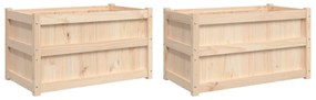 vidaXL Ζαρντινιέρες 2 τεμ. από Μασίφ Ξύλο Πεύκου