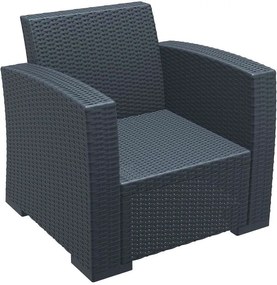 Πολυθρόνα Monaco Grey Dark Πολυπροπυλενίου 82X79X79εκ.