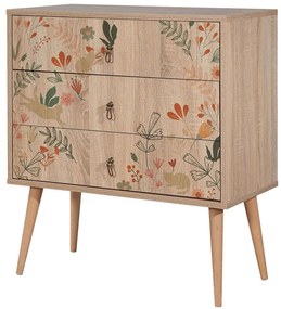 Συρταριέρα City Trio Cat 869VEL3462 80x40x89cm Multi