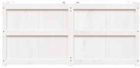 vidaXL Ζαρντινιέρα Λευκή 150 x 50 x 70 εκ. από Μασίφ Ξύλο Πεύκου