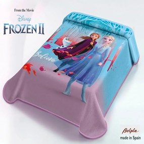 Κουβέρτα Παιδική Belpa Disney Frozen Blue-Purple Adam Home Single Πολυέστερ