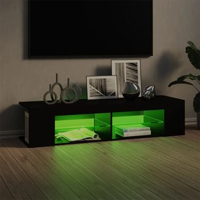 vidaXL Έπιπλο Τηλεόρασης με LED Μαύρο 135x39x30 εκ.