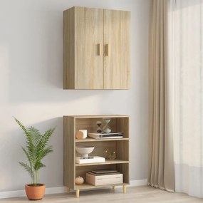 vidaXL Κρεμαστό Ντουλάπι Τοίχου Sonoma Δρυς 69,5x34x90 εκ Επεξ. Ξύλο