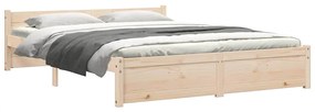 vidaXL Πλαίσιο Κρεβατιού 150 x 200 εκ. Μασίφ Ξύλο King Size