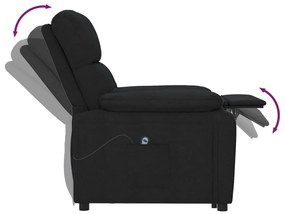 vidaXL Πολυθρόνα Ανακλινόμενη Ηλεκτρική Μαύρη Υφασμάτινη