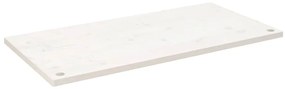vidaXL Επιφάνεια Γραφείου Λευκή 110x55x2,5 εκ. από Μασίφ Ξύλο Πεύκου
