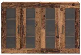 vidaXL Ντουλάπια Τοίχου 2 pcs Παλαιό ξύλο 69.5 x 34 x 90 εκ.