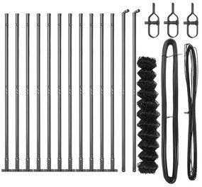 vidaXL Στύλος Περιφράξεων Γκρι 25 x 1,2 μ (60 x 60 mm δίχτυ)