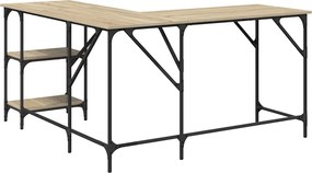vidaXL Γραφείο Sonoma Δρυς 139 x 139 x 75 εκ. από Επεξεργασμένο Ξύλο