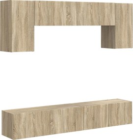 vidaXL Σετ επίπλου τηλεόρασης 4 pcs Δρύς Sonoma Επεξεργασμένο Ξύλο