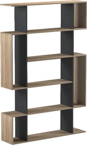 Βιβλιοθήκη Mito pakoworld sonoma-ανθρακί 108.5x25x161εκ