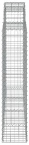 vidaXL Συρματοκιβώτια Τοξωτά 20 τεμ. 200x30x140/160 εκ. Γαλβαν. Ατσάλι
