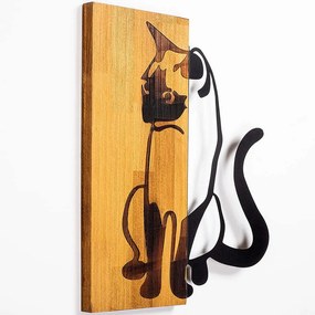 Διακοσμητικό Τοίχου 899SKL2266 48x58cm Walnut-Black Wallity Μέταλλο,Ξύλο