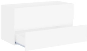 vidaXL Ντουλάπι Νιπτήρα Λευκό 90 x 38,5 x 45 εκ. από Επεξ. Ξύλο