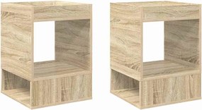 vidaXL End Table 2 pcs Δρύς Sonoma 40 x 40 x 56 εκ. Επεξεργασμένο ξύλο