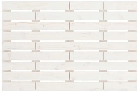 vidaXL Κεφαλάρι Τοίχου Λευκό 106 x 3 x 63 εκ. από Μασίφ Ξύλο Πεύκου