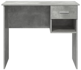 vidaXL Γραφείο Γκρι σκυροδέματος 90 x 49.5 x 75 εκ. Επεξεργασμένο ξύλο