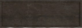 vidaXL Πάγκος Μπάνιου Σκούρο Καφέ 180x60x(2-6) εκ. Επεξεργ. Μασίφ Ξύλο