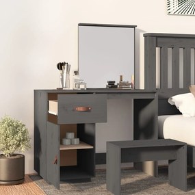 vidaXL Μπουντουάρ Γκρι 95x50x134 εκ. Μασίφ Ξύλο Πεύκου
