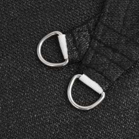 vidaXL Πανί Σκίασης Μαύρο 4 x 4 x 4 μ. από HDPE 160 γρ./μ²