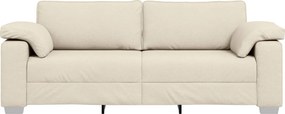 vidaXL 3-Θέσιος καναπές Μπεζ 220 cm Ύφασμα μείγματος λινών