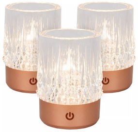 Φωτιστικό Επιτραπέζιο Lucide 46520-03-17 LILY Χαλκός Ματ Χρώμα (Copper Coloured)|Διάφανο (Transparent) 2700 K