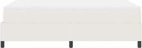 vidaXL Κρεβάτι με ελατήρια Κρέμα και Λευκό 120 x 200 cm
