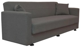 Καναπές Κρεβάτι AMETHYST Τριθέσιος Σκούρο Γκρι 214x78x78cm - Ύφασμα - 14210135