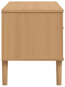 vidaXL Έπιπλο Τηλεόρασης SENJA Καφέ / Ρατάν 106x40x49 εκ. Μασίφ Πεύκο