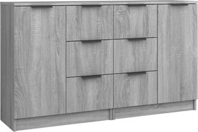 vidaXL Ντουλάπι 2 τεμ. Γκρι Sonoma 60x30x70 εκ. από Επεξεργασμένο Ξύλο