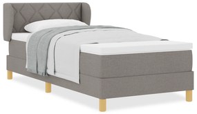 vidaXL Κρεβάτι με Στρώμα σε Ταμπί, 90x200 εκ, Ύφασμα