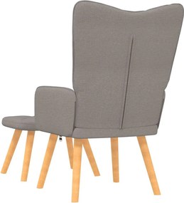 vidaXL Πολυθρόνα Relax Taupe Υφασμάτινη με Σκαμπό