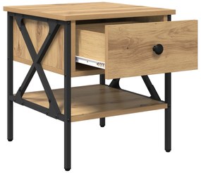vidaXL Κομοδίνα 2 τεμ από μασίφ δρυ 40x42x45 εκ