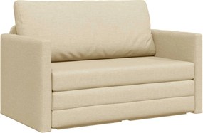 vidaXL Κρεβάτι καναπές 110cm Κρεμ ύφασμα