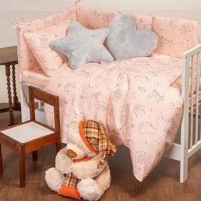 Σεντόνι Βρεφικό Happy Pink Melinen Crib 85x110cm 100% Βαμβάκι