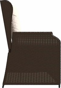 vidaXL Παγκάκι κήπου Καφέ συνθετικό ρατάν