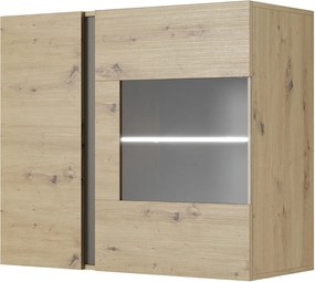Lh-homefurniture Κρεμαστή Βιτρίνα 36146-ARC-WV Artisan+Γραφίτης 96,5x82,5x40cm 36146-ARC-WV