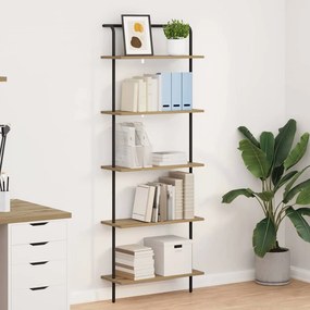 vidaXL Ράφι Βιβλίων 5 επιπέδων 60 x 24 x 168 εκ. Επεξεργασμένο ξύλο