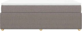 vidaXL Κρεβάτι Boxspring με Στρώμα Taupe 80x200 εκ. Υφασμάτινο