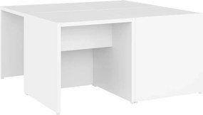 vidaXL Τραπεζάκια Σαλονιού 4 τεμ. Λευκά 33 x 33 x 33 εκ. Επεξ. Ξύλο